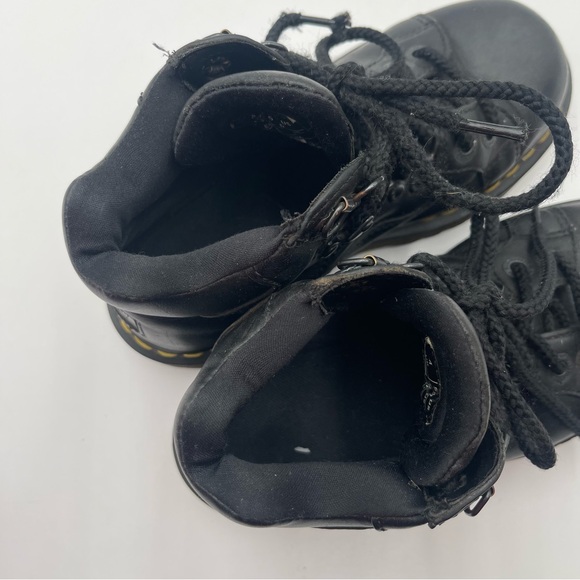 Dr. Martens 8699 Shoes Size 5 Black Leather Round Toe Lace Up Bex Sole Boots - Picture 11 of 16